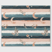 Boho Celestial Maanstreep in Aardtinten Cadeaupapier (Vlak)
