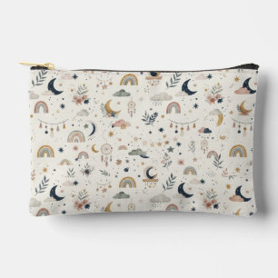 Boho Celestial Makeup Pouch  Neutrale Maan en Ster Etui