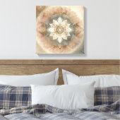 Boho Celestial Mandala in Soft Harmony Canvas Afdruk (Insitu (Slaapkamer))