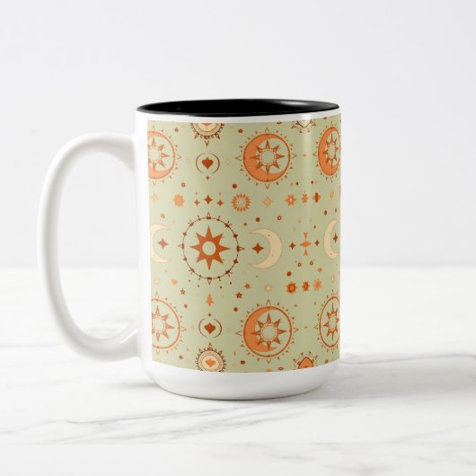 Boho Celestial Mok | Sun & Moon Astrologie Kunst (Links)