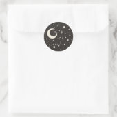 Boho Celestial moon en sterren sticker (Tas)