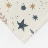 Boho Celestial  | Neutrale Maan en Sterren Fleece Deken (Hoek)