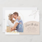 Boho Celestial Photo Wedding Save The Date (Voorkant)