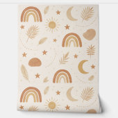 Boho Celestial Rainbow Nursery Wallpaper – Warm Behang (Afrollen)