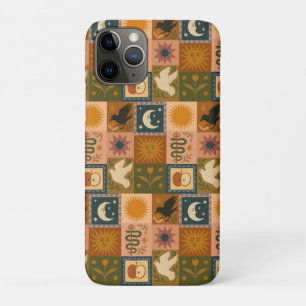 Boho Celestial Retro Zon & Maan Case-Mate iPhone Case