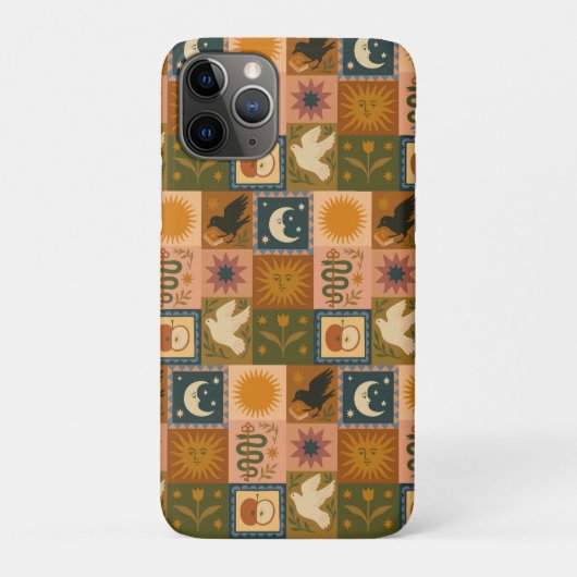 Boho Celestial | Retro Zon & Maan Case-Mate iPhone Case (Achterkant)