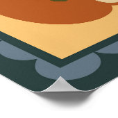 Boho Celestial | Retro Zon & Maan Poster (Hoek)