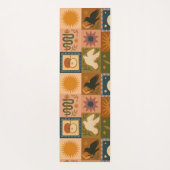 Boho Celestial | Retro Zon & Maan Yogamat (Achterkant)