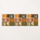 Boho Celestial | Retro Zon & Maan Yogamat (Voorkant (horizontaal))