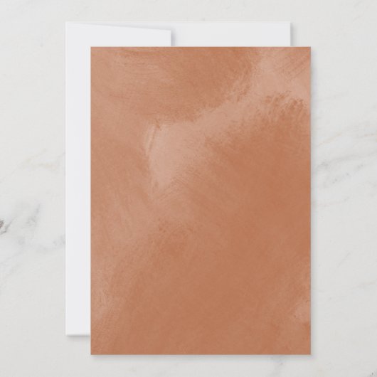 Boho Celestial Shapes Terracotta Baby shower Kaart (Achterkant)