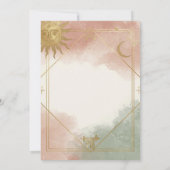 Boho Celestial Shower Invitation Sage Terracotta Kaart (Achterkant)