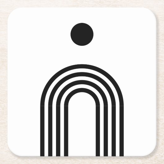 Boho Celestial Sun Kartonnen Onderzetters (Voorkant)