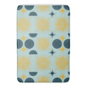 Boho Celestial Sun Moon Blue Pattern Bathmat Badmat (Voorkant Verticaal)