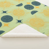 Boho Celestial Sun Moon Mint Sherpa Deken (3/4)