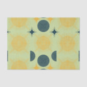 Boho Celestial Sun Moon Mint Tissuepapier (Voorkant)