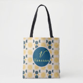 Boho Celestial Sun Moon Monogram Script Canvas tas (Voorkant)