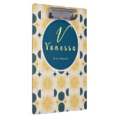 Boho Celestial Sun Moon Monogram Script Klembord (Rechts)