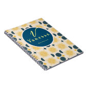 Boho Celestial Sun Moon Monogram Script Notitieboek (Rechterzijde)