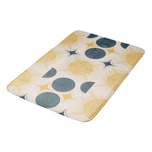 Boho Celestial Sun Moon Pattern Badmat (Gekanteld)