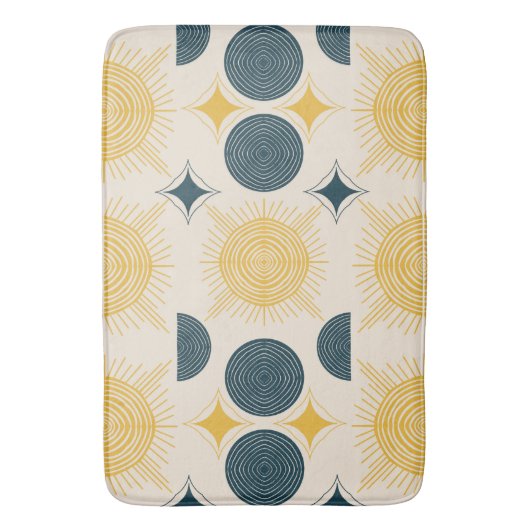 Boho Celestial Sun Moon Pattern Badmat (Voorkant Verticaal)
