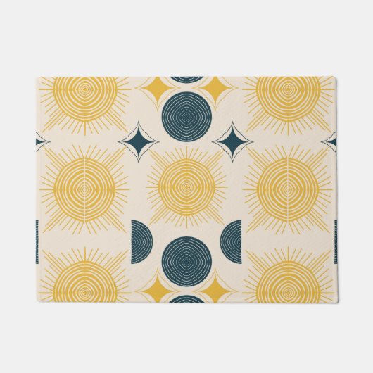 Boho Celestial Sun Moon Pattern Deurmat (Voorkant)