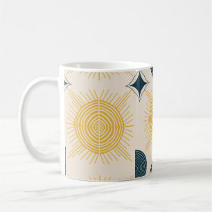 Boho Celestial Sun Moon Pattern Koffiemok