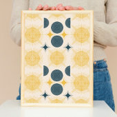 Boho Celestial Sun Moon Pattern Poster