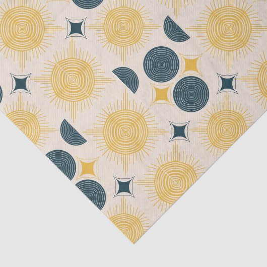 Boho Celestial Sun Moon Pattern Tissuepapier (Detail)