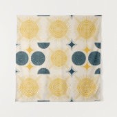 Boho Celestial Sun Moon Pattern Wandkleed (Voorkant (horizontaal))