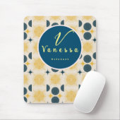 Boho Celestial Sun Moon Script Muismat (Met muis)