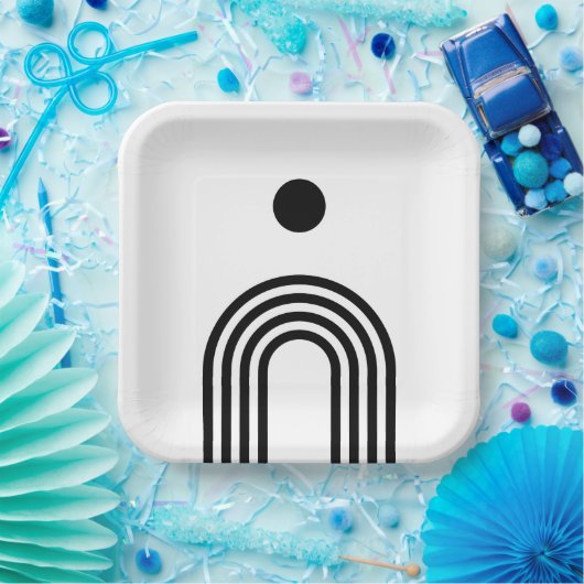 Boho Celestial Sun Papieren Bordje (Feest)