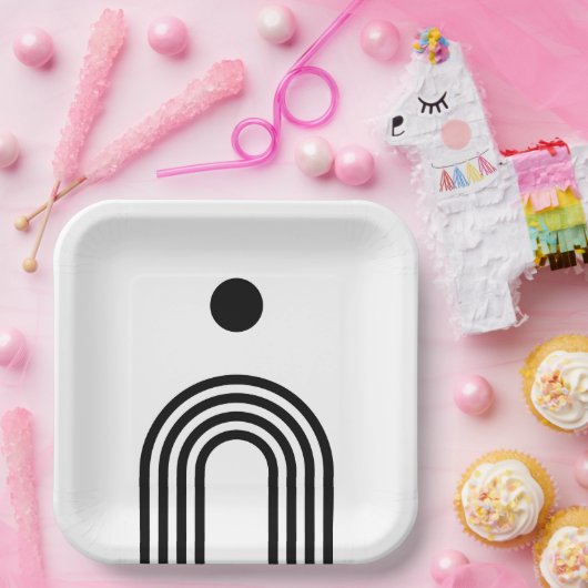 Boho Celestial Sun Papieren Bordje (Feest)