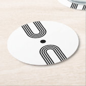 Boho celestial Sun Ronde Kartonnen Onderzetter (Gebogen)