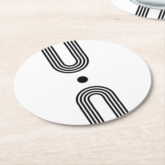 Boho celestial Sun Ronde Kartonnen Onderzetter (Gebogen)