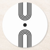 Boho celestial Sun Ronde Kartonnen Onderzetter (Voorkant)