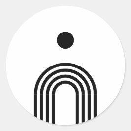 Boho Celestial Sun Ronde Sticker