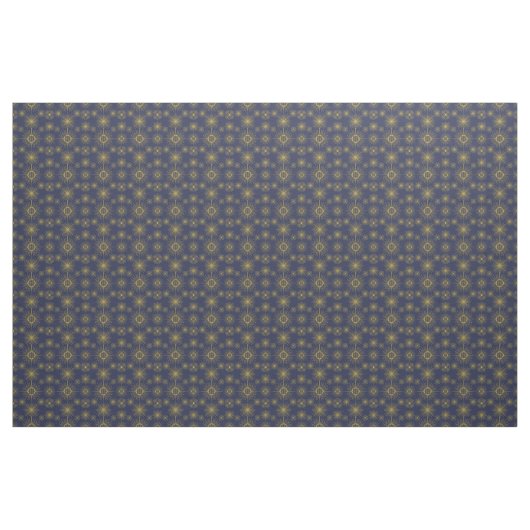 Boho Celestial Sun Stars Blue Pattern Stof (Fat Quarter)