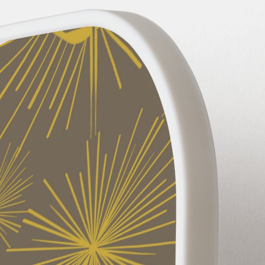 Boho Celestial Sun Stars Gepersonaliseerd grijs Pickleball Paddle (Links Detail)