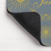 Boho Celestial Sun Stars Gepersonaliseerde Vintage Muismat (Hoek)