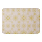 Boho Celestial Sun Stars Ivory Pattern Badmat (Voorkant)