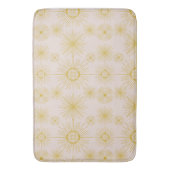 Boho Celestial Sun Stars Ivory Pattern Badmat (Voorkant Verticaal)