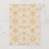 Boho Celestial Sun Stars Ivory Pattern Briefkaart (Voorkant)