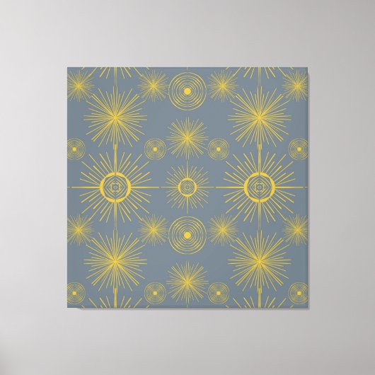 Boho Celestial Sun Stars  Pattern Canvas Afdruk (Voorkant)