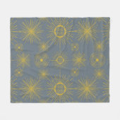 Boho Celestial Sun Stars Pattern Fleece Deken (Voorkant (Horizontaal))
