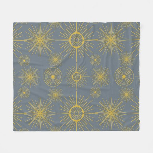 Boho Celestial Sun Stars  Pattern Fleece Deken (Voorkant (Horizontaal))