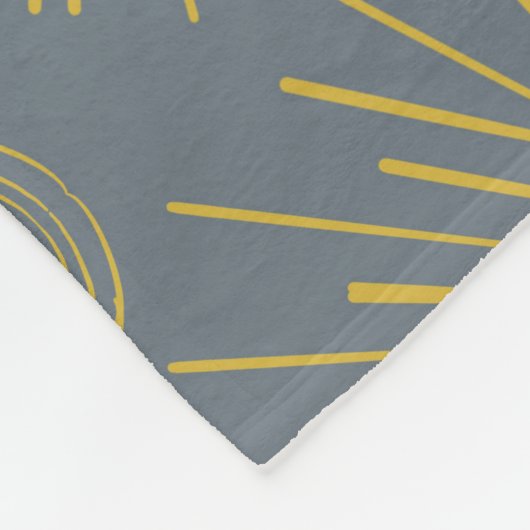 Boho Celestial Sun Stars  Pattern Fleece Deken (Hoek)