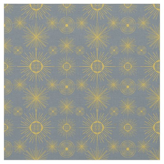 Boho Celestial Sun Stars  Pattern Stof (Close Up)