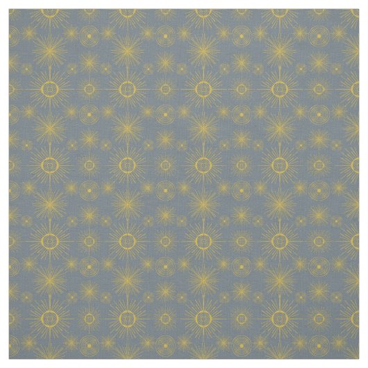 Boho Celestial Sun Stars Pattern Stof (Swatch)