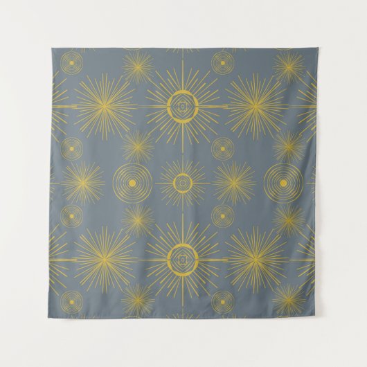 Boho Celestial Sun Stars  Pattern Wandkleed (Voorkant (horizontaal))