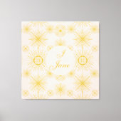 Boho Celestial Sun Stars Personalized Ivory Canvas Afdruk (Voorkant)
